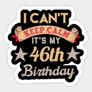 46th birthday gift Sticker